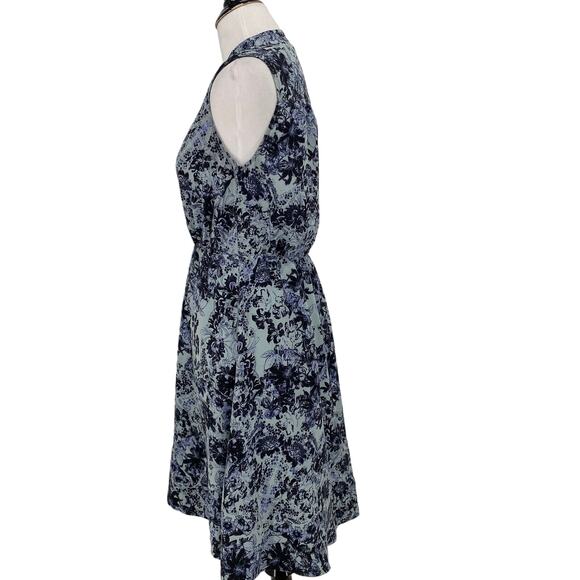 Rebecca Taylor Floral Cinch Waist Silk Dress Size 0 - Picture 5 of 10